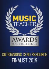 image showing that the SEND Scheme of Work was finalist for Outstanding Resource at the 1029 Music Teacher awards for excellent