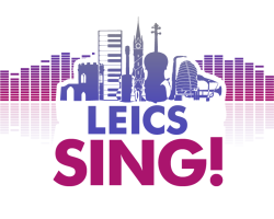 Leics Sing logo used for all Leicestershire Music singing activities